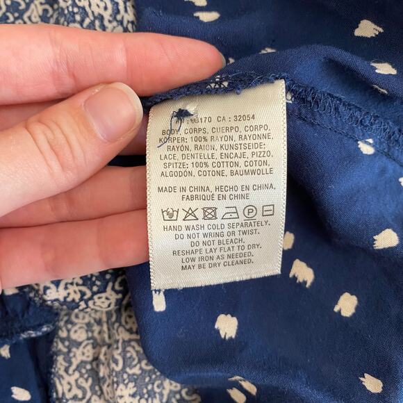 Anthropologie Maeve Hiver Blue 3/4 Sleeve Size 6 Boho Peasant Blouse - Picture 6 of 8